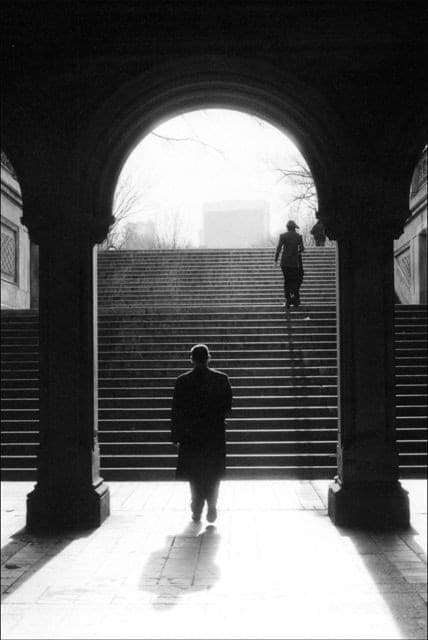 Black and white people photograph titled Archway by Angelique Antoniou