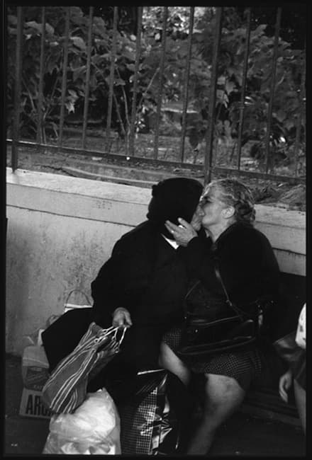 Black and white people photograph titled Old Goodbyes by Angelique Antoniou